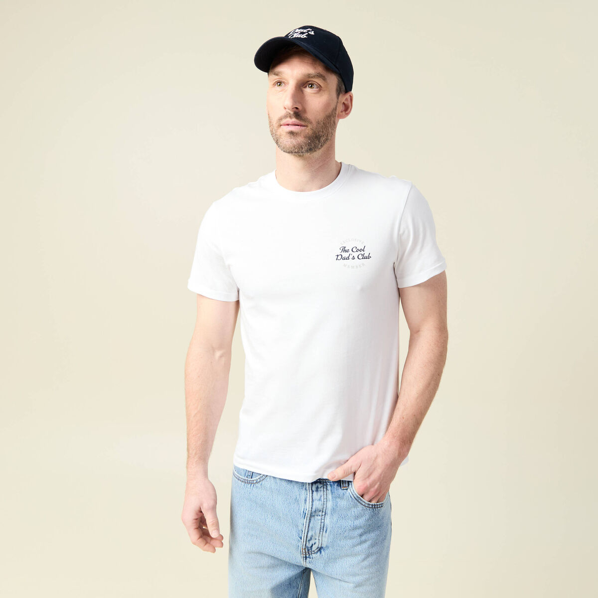 T-shirt manches courtes blanc homme