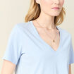 T-shirt manches courtes bleu clair femme