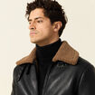 Blouson aviateur simili cuir noir homme