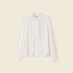 Chemise manches longues fluide ecru femme