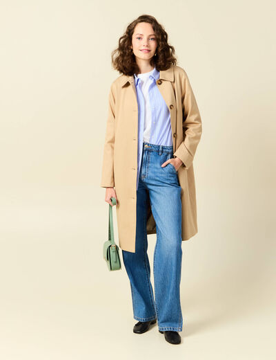 Manteau éco-responsable beige femme