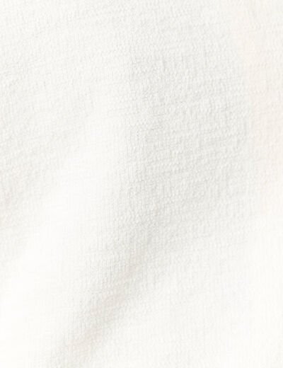 Chemise manches courtes brodée ecru homme