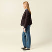 Blouson matelass&eacute; camel femme