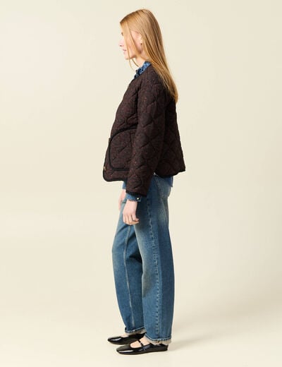 Blouson matelassé camel femme