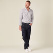 Chemise en coton manches longues blanc homme
