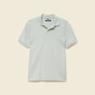 Polo cintr&eacute; manches courtes en coton vert clair homme