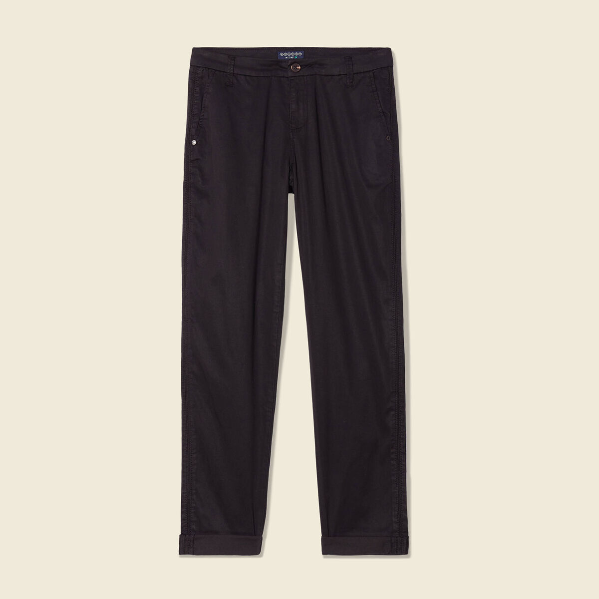 Pantalon chino Instinct noir femme