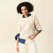 Pull manches longues ecru femme