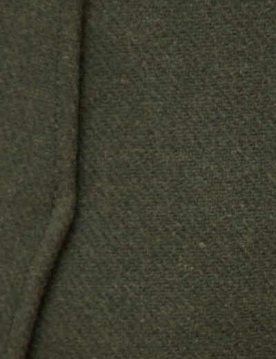 Caban oversize court &agrave; capuche vert olive femme