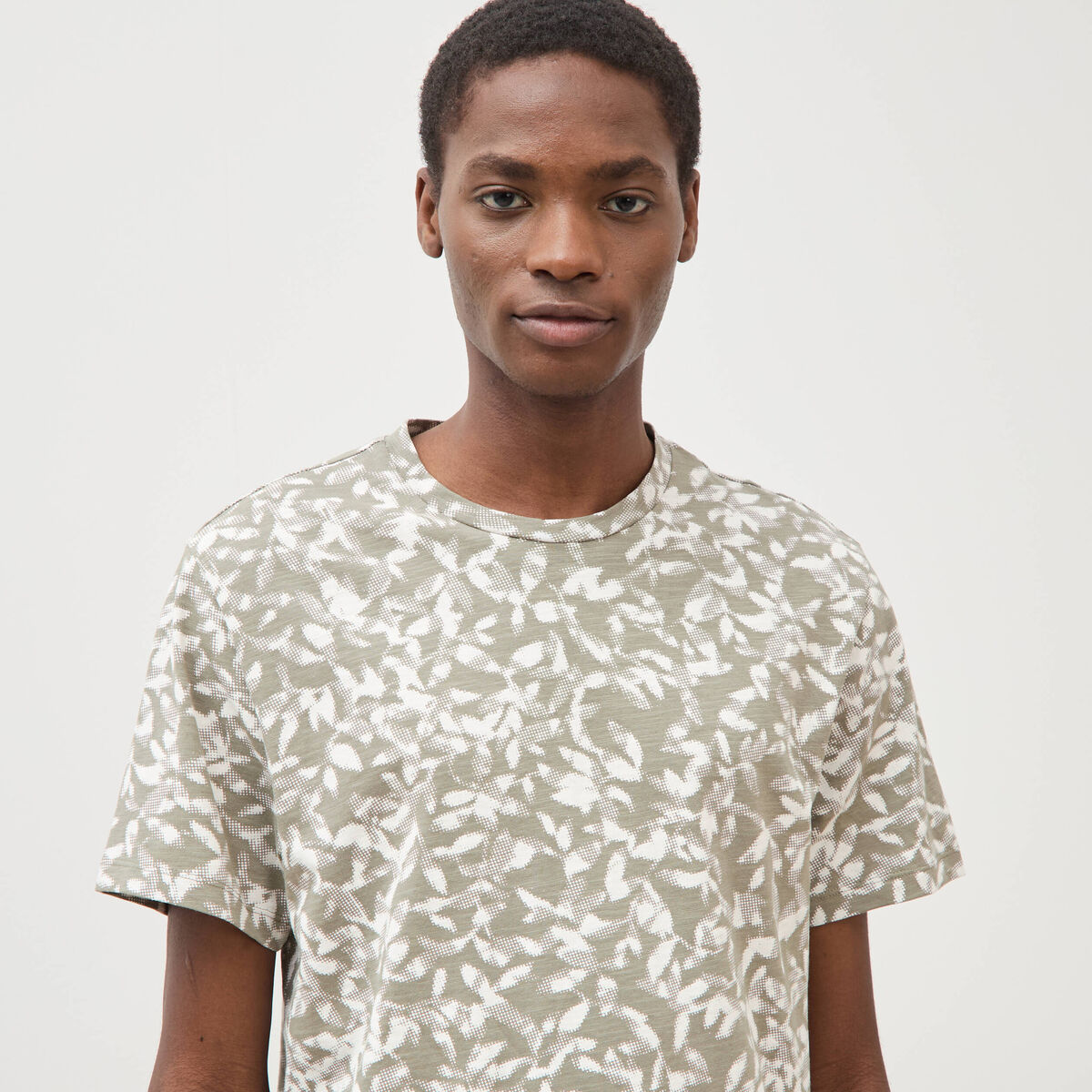 T-shirt manches courtes vert kaki homme