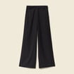 Pantalon loose taille standard fluide noir femme