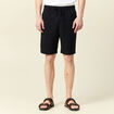 Short droit taille élastiquée noir homme