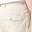 Bermuda droite &agrave; coulisse beige homme