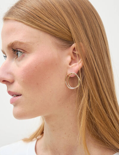 Boucles d'oreilles couleur or femme