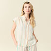 Blouse manches courtes blanc femme