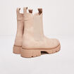 Bottines chelsea crantées creme femme