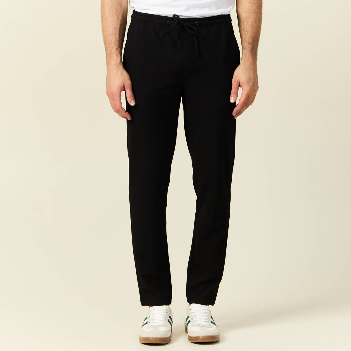 Pantalon chino jogger noir homme