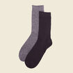 Lot 2 paires chaussettes gris foncé homme