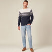 Pull manches longues fabriqué en France ecru homme