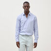 Chemise manches longues bleu gris homme