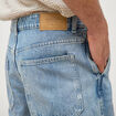 Bermuda en jean coton denim bleach homme