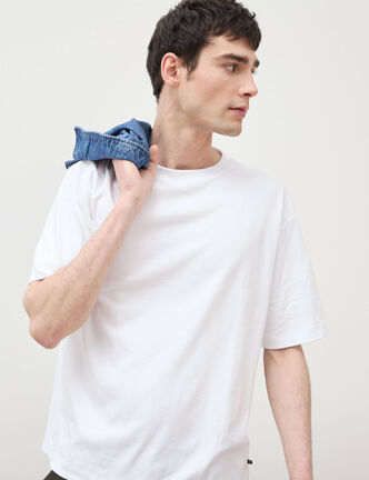 T-shirt manches courtes blanc homme