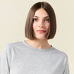 T-shirt manches courtes gris femme