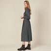 Jupe longue évasée noir femme