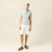 Chemise manches courtes vert olive homme