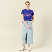 T-shirt éco-responsable bleu violet femme