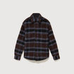 Surchemise oversize manches longues marron homme