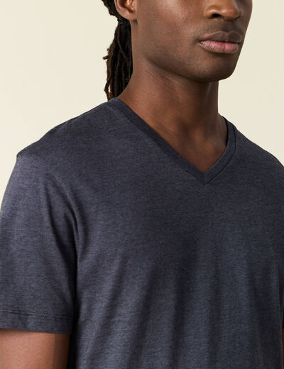 T-shirt manches courtes homme bleu foncé homme