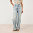 Jeans loose taille standard bleu femme