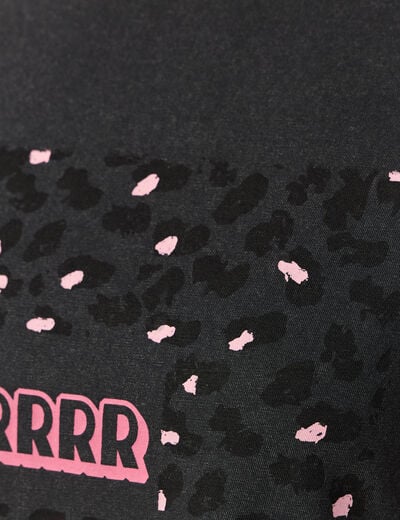 T-shirt en coton noir femme