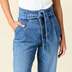 Jeans slouchy taille haute denim stone femme