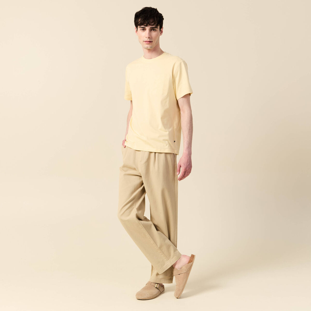 T-shirt manches courtes jaune homme