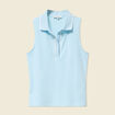 Polo sans manches bleu pastel femme
