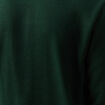 Polo manches longues en coton vert fonc&eacute; homme