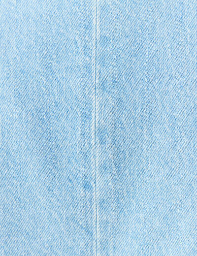 Veston sans manches en jean denim used femme