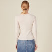 T-shirt femme maille unie Instinct beige femme