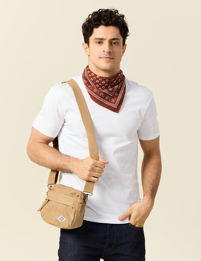 T-shirt Instinct col rond blanc homme