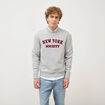 Sweat droit col rond manches longues gris clair homme
