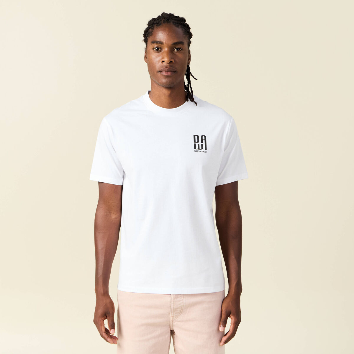 T-shirt manches courtes blanc homme