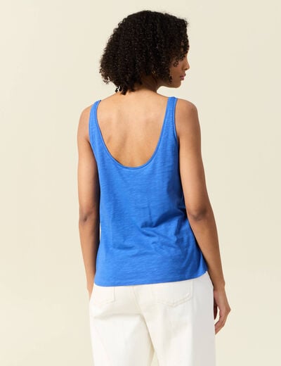 Débardeur sans manches bleu electrique femme