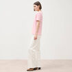 T-shirt manches courtes rose clair femme