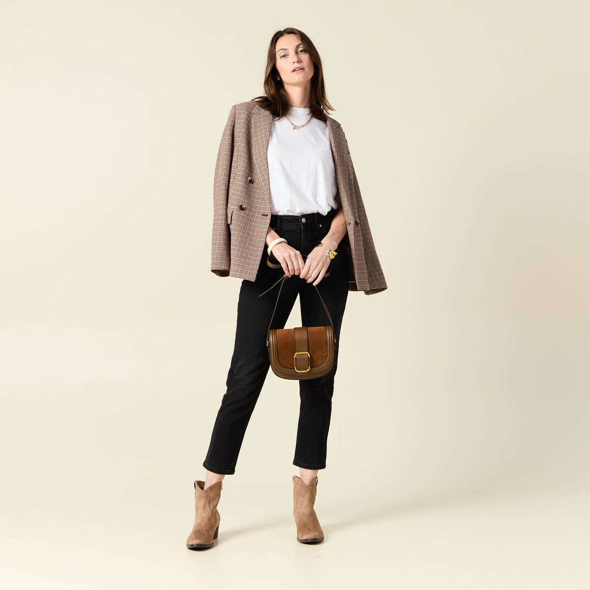 Jeans mom slim denim noir femme