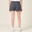 Short droit 2 poches bleu marine femme
