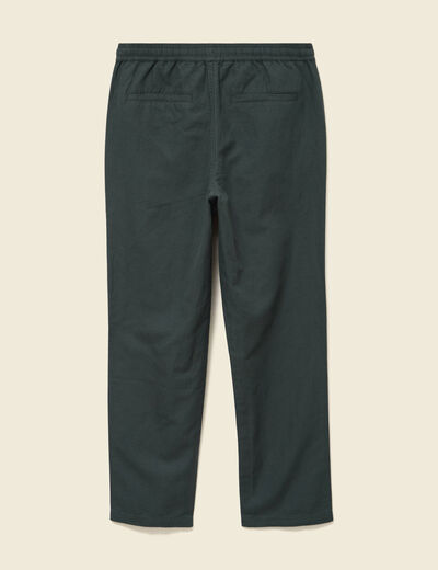 Pantalon coupe straight vert kaki homme