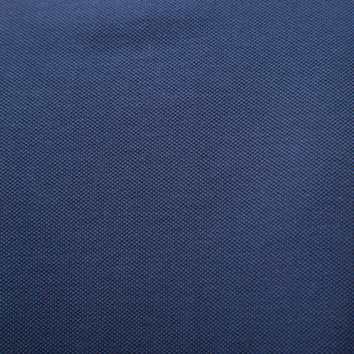Polo cintr&eacute; en coton manches courtes bleu marine homme