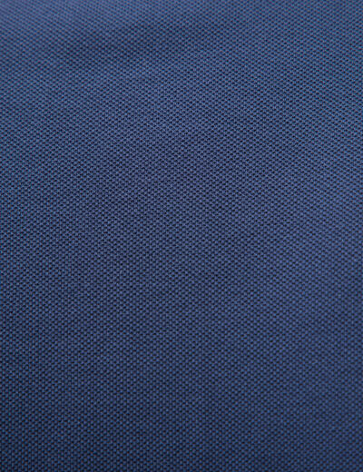 Polo cintr&eacute; en coton manches courtes bleu marine homme